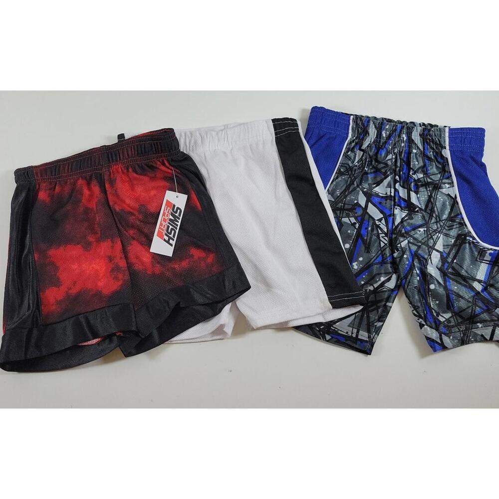 Swish Sport Boys 3T Pull-On Shorts 3 Pack NEW Athletic Wear Basketball